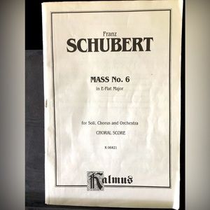 Orchestra & Choral Score for Schubert’s Mass No.6 in E-Flat Major